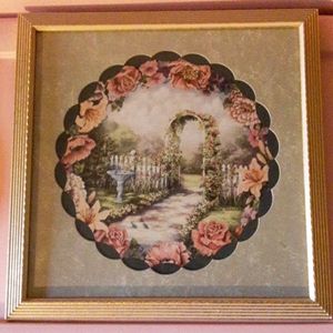 Home Interiors Floral Trellis and bird bath pictur